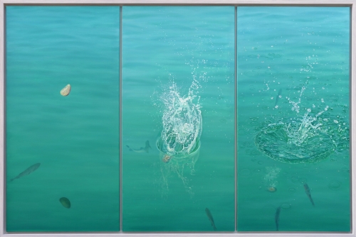 Triptychon Wörthersee, 8/2020, Öl auf Leinwand, 100x150cm